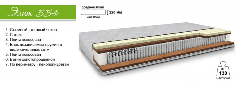 Ортопедический матраc Барро Элит 554